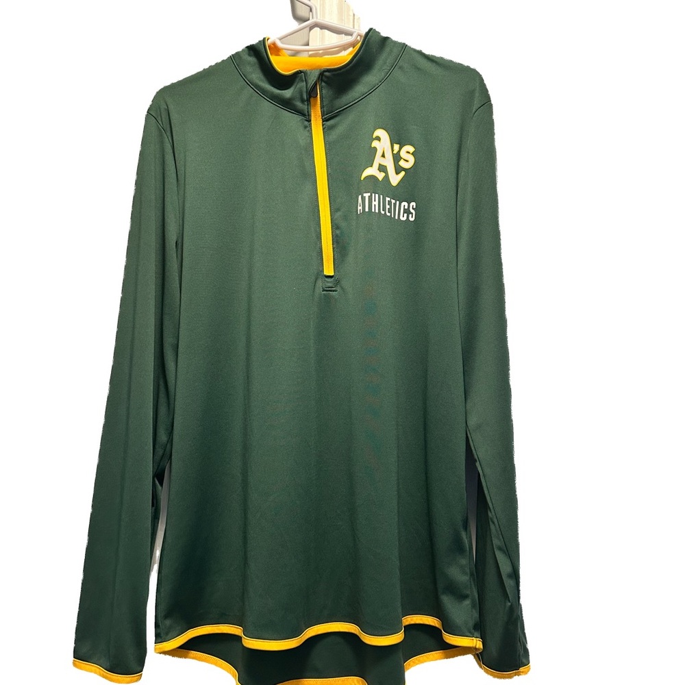 Fanatics A's Green and Yellow Women's Pullover